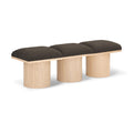  Color_Brown/ Natural -- Pavilion Brown Boucle Fabric Upholstered 3 pc Modular Bench IMAGE 1