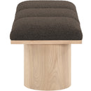  Color_Brown/ Natural -- Pavilion Brown Boucle Fabric Upholstered 3 pc Modular Bench IMAGE 4