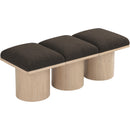  Color_Brown/ Natural -- Pavilion Brown Boucle Fabric Upholstered 3 pc Modular Bench IMAGE 5