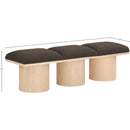  Color_Brown/ Natural -- Pavilion Brown Boucle Fabric Upholstered 3 pc Modular Bench IMAGE 7