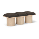  Color_Brown/ Natural -- Pavilion Brown Boucle Fabric Upholstered 3 pc Modular Bench IMAGE 1