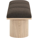  Color_Brown/ Natural -- Pavilion Brown Boucle Fabric Upholstered 3 pc Modular Bench IMAGE 4