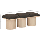  Color_Brown/ Natural -- Pavilion Brown Boucle Fabric Upholstered 3 pc Modular Bench IMAGE 6