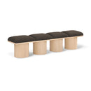  Color_Brown/ Natural -- Pavilion Brown Boucle Fabric Upholstered 4 pc Modular Bench IMAGE 1