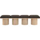  Color_Brown/ Natural -- Pavilion Brown Boucle Fabric Upholstered 4 pc Modular Bench IMAGE 3