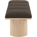  Color_Brown/ Natural -- Pavilion Brown Boucle Fabric Upholstered 4 pc Modular Bench IMAGE 4