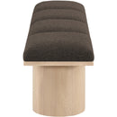  Color_Brown/ Natural -- Pavilion Brown Boucle Fabric Upholstered 4 pc Modular Bench IMAGE 4