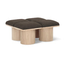  Color_Brown/ Natural -- Pavilion Brown Boucle Fabric Upholstered 4 pc Modular Bench IMAGE 1