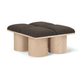  Color_Brown/ Natural -- Pavilion Brown Boucle Fabric Upholstered 4 pc Modular Bench IMAGE 1