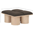  Color_Brown/ Natural -- Pavilion Brown Boucle Fabric Upholstered 4 pc Modular Bench IMAGE 7
