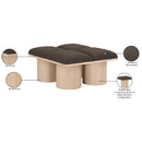  Color_Brown/ Natural -- Pavilion Brown Boucle Fabric Upholstered 4 pc Modular Bench IMAGE 8