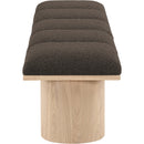  Color_Brown/ Natural -- Pavilion Brown Boucle Fabric Upholstered 5 pc Modular Bench IMAGE 4