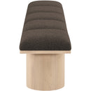  Color_Brown/ Natural -- Pavilion Brown Boucle Fabric Upholstered 5 pc Modular Bench IMAGE 4