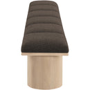  Color_Brown/ Natural -- Pavilion Brown Boucle Fabric Upholstered 6 pc Modular Bench IMAGE 4
