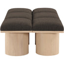  Color_Brown/ Natural -- Pavilion Brown Boucle Fabric Upholstered 6 pc Modular Bench IMAGE 4