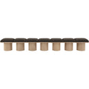  Color_Brown/ Natural -- Pavilion Brown Boucle Fabric Upholstered 7 pc Modular Bench IMAGE 3