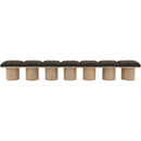 Meridian Pavilion Brown Boucle Fabric Bench IMAGE 3