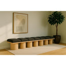  Color_Brown/ Natural -- Pavilion Brown Boucle Fabric Upholstered 7 pc Modular Bench IMAGE 2