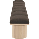  Color_Brown/ Natural -- Pavilion Brown Boucle Fabric Upholstered 7 pc Modular Bench IMAGE 4