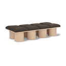  Color_Brown/ Natural -- Pavilion Brown Boucle Fabric Upholstered 8 pc Modular Bench IMAGE 1