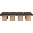  Color_Brown/ Natural -- Pavilion Brown Boucle Fabric Upholstered 8 pc Modular Bench IMAGE 3