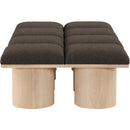  Color_Brown/ Natural -- Pavilion Brown Boucle Fabric Upholstered 8 pc Modular Bench IMAGE 4