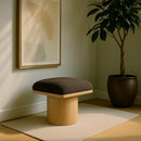  Color_Brown/ Natural -- Pavilion Brown Boucle Fabric Upholstered Stool IMAGE 2