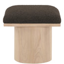  Color_Brown/ Natural -- Pavilion Brown Boucle Fabric Upholstered Stool IMAGE 3