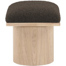  Color_Brown/ Natural -- Pavilion Brown Boucle Fabric Upholstered Stool IMAGE 4