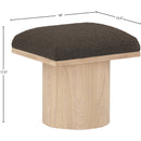 Meridian Pavilion Brown Boucle Fabric Bench/Stool IMAGE 7