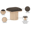 Meridian Pavilion Brown Boucle Fabric Bench/Stool IMAGE 8