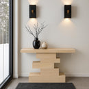  Meridian Westmount Natural Ash Veneer Console Table IMAGE 2