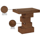  Meridian Westmount Walnut Ash Veneer End / Side Table IMAGE 8