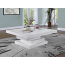  Meridian Westmount Off-White Ash Veneer Coffee Table IMAGE 2
