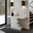  Meridian Westmount Off-White Ash Veneer Console Table IMAGE 2