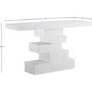  Meridian Westmount Off-White Ash Veneer Console Table IMAGE 6