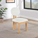  Color_Cream/ Natural -- Napa Cream Boucle Fabric Upholstered Dining Chair IMAGE 2