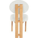  Color_Cream/ Natural -- Napa Cream Boucle Fabric Upholstered Dining Chair IMAGE 3