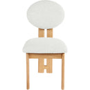  Color_Cream/ Natural -- Napa Cream Boucle Fabric Upholstered Dining Chair IMAGE 4