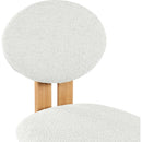  Color_Cream/ Natural -- Napa Cream Boucle Fabric Upholstered Dining Chair IMAGE 6