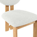  Color_Cream/ Natural -- Napa Cream Boucle Fabric Upholstered Dining Chair IMAGE 7