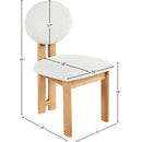  Color_Cream/ Natural -- Napa Cream Boucle Fabric Upholstered Dining Chair IMAGE 8