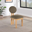  Color_Green/ Natural -- Napa Olive Boucle Fabric Upholstered Dining Chair IMAGE 2