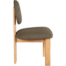  Color_Green/ Natural -- Napa Olive Boucle Fabric Upholstered Dining Chair IMAGE 5