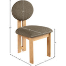  Color_Green/ Natural -- Napa Olive Boucle Fabric Upholstered Dining Chair IMAGE 8