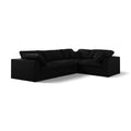  Manufacturer Color_Black -- Meridian Serene Fabric 4 pc Sectional IMAGE 1