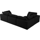  Manufacturer Color_Black -- Meridian Serene Fabric 4 pc Sectional IMAGE 3