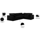  Manufacturer Color_Black -- Meridian Serene Fabric 4 pc Sectional IMAGE 8