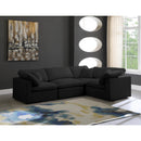  Manufacturer Color_Black -- Meridian Plush Fabric 4 pc Sectional IMAGE 2