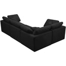  Manufacturer Color_Black -- Meridian Plush Fabric 4 pc Sectional IMAGE 3